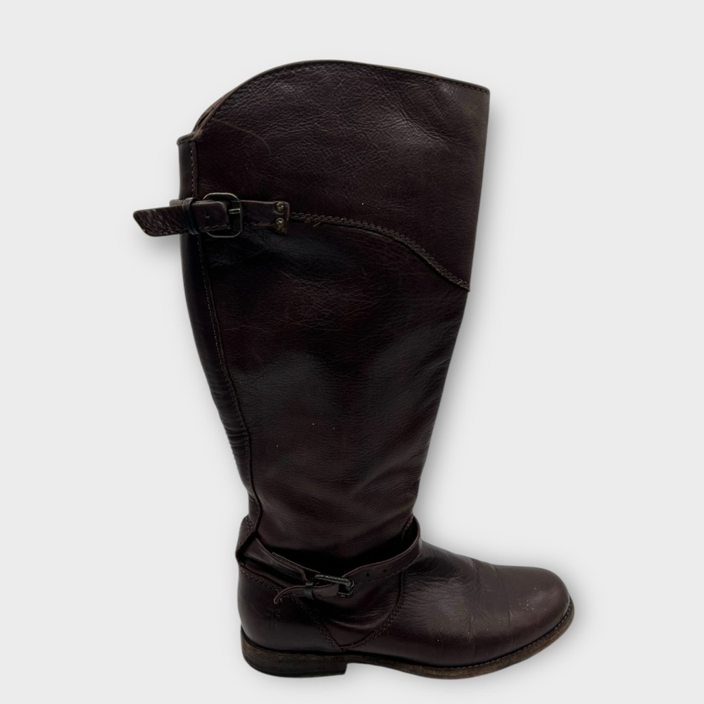 Frye Phillips Riding Boots Brown Leather Size 7.5 Great Condition Minor Spots